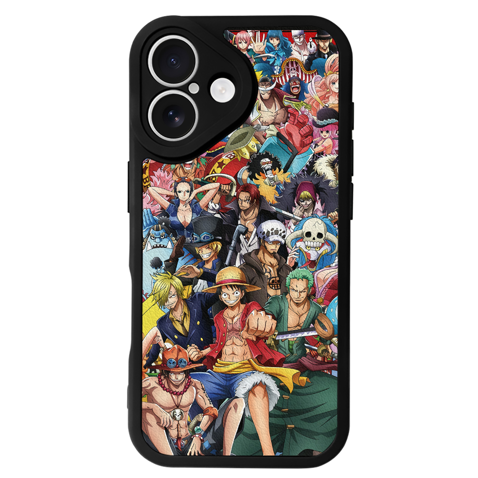 （画像用） ワンピース ONE PIECE 【iPhone 16シリーズ対応】シリコンスマホケース（レザー調） 材質：シリコン